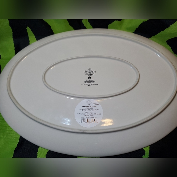 John Derian 10"x15" Oval Stoneware Platter Fall Cooked Turkey NWT - Picture 2 of 4